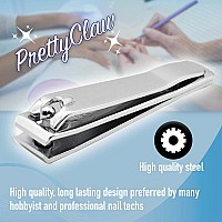 Prettyclaw Nail Clippers Sharp Edge Fingernail And Toenail Clipper Cutter Thick Nail Trimmer Stainless Steel For Manicure And