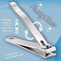 Prettyclaw Nail Clippers Sharp Edge Fingernail And Toenail Clipper Cutter Thick Nail Trimmer Stainless Steel For Manicure And