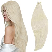 Runature Human Hair Tape In Extensions Blonde Invisible Tape In Hair Extensions Real Human Hair Skin Weft Seamless Tape In Exten