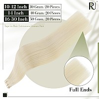 Runature Human Hair Tape In Extensions Blonde Invisible Tape In Hair Extensions Real Human Hair Skin Weft Seamless Tape In Exten