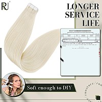 Runature Human Hair Tape In Extensions Blonde Invisible Tape In Hair Extensions Real Human Hair Skin Weft Seamless Tape In Exten