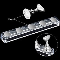 2 Set Acrylic Nail Art Practice Stands Magnetic Nail Tips Holders Training Fingernail Display Stands Diy Nail Crystal Holders An