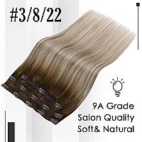 Full Shine Ombre Clip In Extensions Medium Brown To Ash Brown Mix Dirty Blonde 18 Inch Straight Clip In Hair Extensions Real Hum