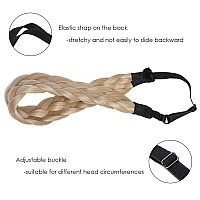 Hairro Braided Headband Wide Chunky Plaited Synthetic Hairpiece Elastic Stretch Hairband With 5 Strands Fake Hair Braids For W