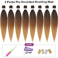 Prestretched Braids Hair Professional Itch Free Hot Water Setting Synthetic Fiber Ombre Yaki Texture Braid Hair Extensions 26 I