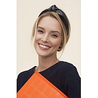 Yetasi Headbands For Women Black Trendy Head Bands For Womens Hair Leather Knotted Headband For Women Is A Top Knot Womens Head