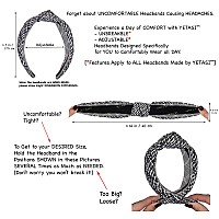 Yetasi Headbands For Women Black Trendy Head Bands For Womens Hair Leather Knotted Headband For Women Is A Top Knot Womens Head