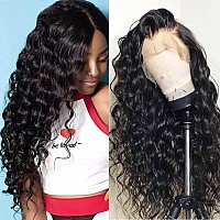 Binf Lace Frontal Human Hair Wig 13X4 Loose Deep Wave Lace Front Wigs For Black Women Loose Deep Curly Wave Lace Front Wig Wet A