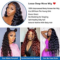 Hair Loose Deep Wave Wigs Human Hair Lace Front Wig Pre Plucked 150 Brazilian Virgin 13X 4 Lace Wigs With Baby Hair Deep Loose