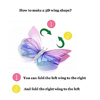 Liasun 6Pcspack 3D Colorful Organza Butterfly Hair Clips Chiffon Fairy Wings Ribbon Wrapped Clips 04Inch Barrettes Hair Ac