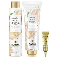 Pantene Sulfate Free Shampoo And Conditioner Plus Hair Mask Rescue Shot Treatment With Jojoba Oil For Curly Hair Nutrient Blen