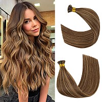 I Tip Human Hair Extensions Cold Fusion Hairpiece 100 Strandspack Pre Bonded Keratin Stick Tipped Hair Extensions Long Straight