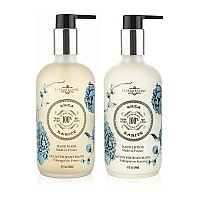 La Chatelaine Hand Wash Lotion Set Sulfate Free Frosted Glass Bottles Nourishing Shea Butter Formula Natural And Organ