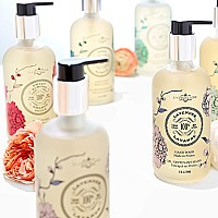 La Chatelaine Hand Wash Lotion Set Sulfate Free Frosted Glass Bottles Nourishing Shea Butter Formula Natural And Organ