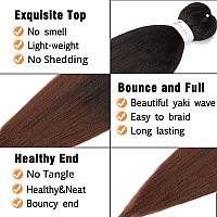 Ubeleco 8 Packs Prestretched Braiding Hair20 Inch Ombre Braiding Hair Professional Soft Yaki Texture No Itch Hot Water Setti