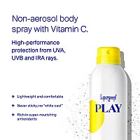 Supergoop Play Antioxidant Body Mist W Vitamin C 6 Fl Oz Spf 50 Pa Broad Spectrum Sunscreen Body Spray For Sensitive