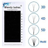 Volume Eyelash Extension 0.05 C/D Curl 11-17mm Easy Fan Rapid Blooming Lashes 3D 4D 6D 10D 20D Lash Extensions By WENDY LASHES(0.05-D, 14mm)