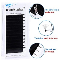 Volume Eyelash Extension 0.05 C/D Curl 14-20mm Mixed Easy Fan Rapid Blooming Lashes 3D 4D 6D 10D 20D Lash Extensions By WENDY LASHES(0.05-C, 14-20mm)