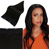 Full Shine Hair Extensions Real Human Hair 14 Inch Adjustable Clip In Extensions One Piece Fish Line Hair Extensions 70 Grams In