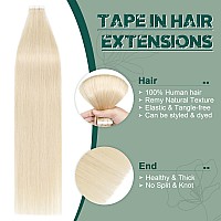 Benehair Remy Tape In Hair Extensions Human Hair Platinum Blonde Seamless Skin Weft Tape In Real Human Hair Extensions Straight