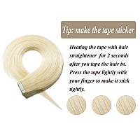 Benehair Remy Tape In Hair Extensions Human Hair Platinum Blonde Seamless Skin Weft Tape In Real Human Hair Extensions Straight