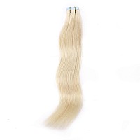 Benehair Remy Tape In Hair Extensions Human Hair Platinum Blonde Seamless Skin Weft Tape In Real Human Hair Extensions Straight