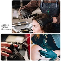 Segbeauty 20 Counts Hair Color Gloves Reusable Black Dye Gloves Powder Free Rubber Latex Gloves Professional Hair Coloring Acce