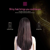 Homfu Electric Hot Comb Hair Straightening Heat Pressing Comb Ceramic Curling Flat Iron Curlers Designed Hair Hot Comb Straighte