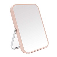 Yeake Table Desk Vanity Makeup Mirror8Inch Portable Folding Mirror With Metal Stand 90Adjustable Rotation Tavel Make Up Mirror