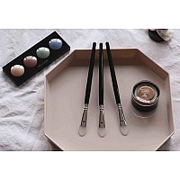 Lormay 3 Pcs Silicone Eyeshadow And Lip Mask Makeup Brushes Professional Tools For Applying Cream Or Liquid Eye Shadows And Lip