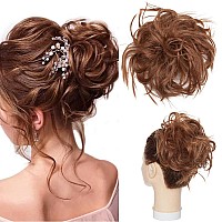 Hairro Fluffy Tousled Scrunchy Updo Hair Bun Hair Piece Messy Bun Hairpieces Synthetic Hair Scrunchies Up Do Donut Wrap On Chign