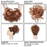 Hairro Fluffy Tousled Scrunchy Updo Hair Bun Hair Piece Messy Bun Hairpieces Synthetic Hair Scrunchies Up Do Donut Wrap On Chign