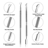 Cuticle Trimmer With Cuticle Pusher And Cutteryinyin Cuticle Remover Nippers Professional Stainless Steel Cutter Clipperspedic