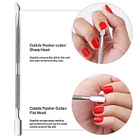 Cuticle Trimmer With Cuticle Pusher And Cutteryinyin Cuticle Remover Nippers Professional Stainless Steel Cutter Clipperspedic