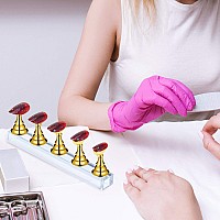 2 Sets Acrylic Nail Display Stand Nail Practice Holder Magnetic Nail Practice Stand Fingernail Diy Nail Stand For False Nail Man