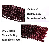 8 Packs Passion Twist Hair 18 Inch Passion Twist Crochet Hair For Black Women Freetress Water Wave Crochet Braiding Hair Extensions (1B/BUG)