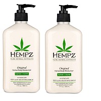 Hempz Original Natural Hemp Seed Oil Body Moisturizer With Shea Butter Ginseng Pure Herbal Skin Lotion For Dryness Nourishi