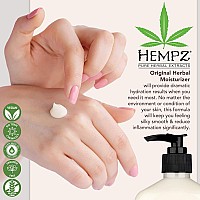 Hempz Original Natural Hemp Seed Oil Body Moisturizer With Shea Butter Ginseng Pure Herbal Skin Lotion For Dryness Nourishi