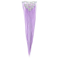 Swacc 7 Pcs Full Head Party Highlights Clip On In Hair Extensions Colored Hair Streak Synthetic Hairpieces 22Inch Straight Li