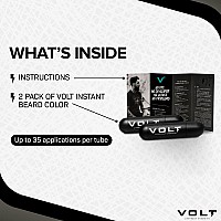 Volt Grooming Instant Beard Color Eco 2 Pack Refill Smudge And Water Resistant Quick Drying Brush On Color For Beards Mustach