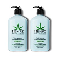 Hempz Natural Triple Moisture Herbal Whipped Body Cream With 100 Pure Hemp Seed Oil For 24Hour Hydration Moisturizing Vegan S