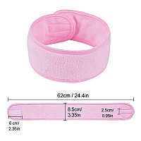 4 Pcs Facial Spa Headbandswhite Black Pinkgray Makeup Shower Bath Wrap Sport Headband Terry Cloth Stretch Towel With Magic