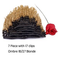 Afro Kinky Clip Ins Human Curly Hair Clip In Extensions 3C 4A 4B Natural Afro Kinkys Curly Hair Extensions Clip In For Black Wom