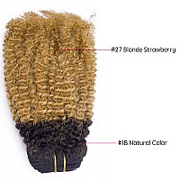 Afro Kinky Clip Ins Human Curly Hair Clip In Extensions 3C 4A 4B Natural Afro Kinkys Curly Hair Extensions Clip In For Black Wom