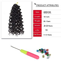 18Inch Synthetic Deep Twist Crochet Hair Bohemian Crochet Braids Natural Black Deep Wave Braiding Hair Extensions 5Packs1B