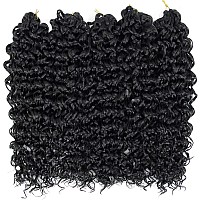 18Inch Synthetic Deep Twist Crochet Hair Bohemian Crochet Braids Natural Black Deep Wave Braiding Hair Extensions 5Packs1B