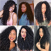 18Inch Synthetic Deep Twist Crochet Hair Bohemian Crochet Braids Natural Black Deep Wave Braiding Hair Extensions 5Packs1B