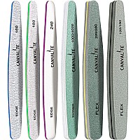 Nail Files Canvalite Nail File And Buffer Professional Emery Boards Washable Double Sided Reusable Manicure File For Home And Sa