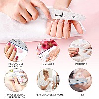 Nail Files Canvalite Nail File And Buffer Professional Emery Boards Washable Double Sided Reusable Manicure File For Home And Sa