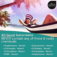 All Good Sunscreen Tinted Mineral Sunscreen For Face Body Spf 30 Water Resistant Coral Reef Friendly Coconut Oil Jojob